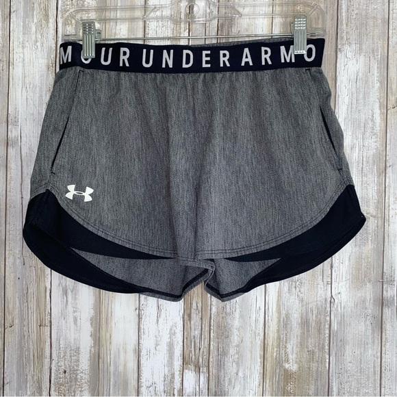 Under Armor Play Up Twist 3.0 Grey Shorts - Picture 2 of 6